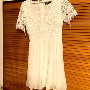 Lulus White Lace Dress